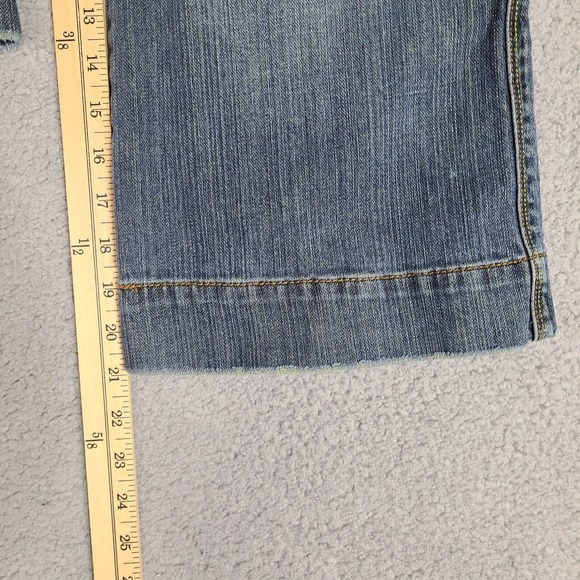 Vintage Marlow‎ Jeans Crop Size 5 Blue Japanese Denim Cotton Blend Snap Button - Picture 15 of 16